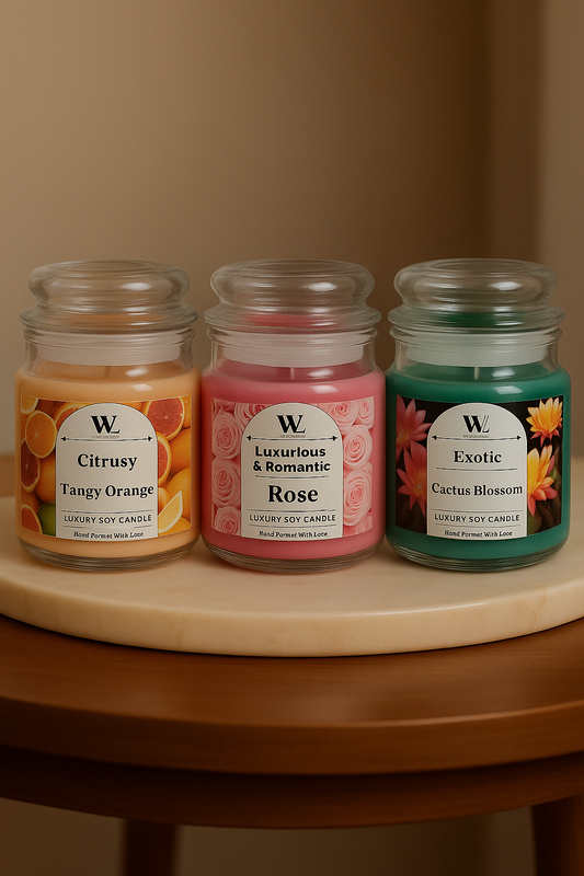 Set of 3 Aura Candle Jars