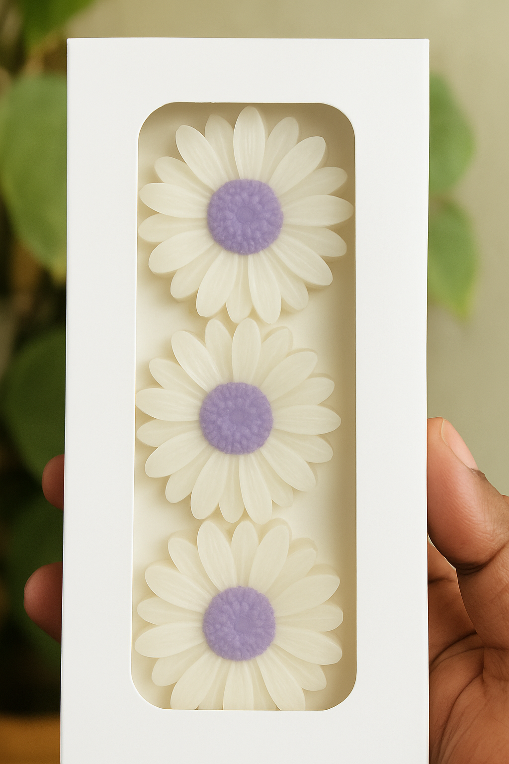 Daisy Flower Candles-Set of 3