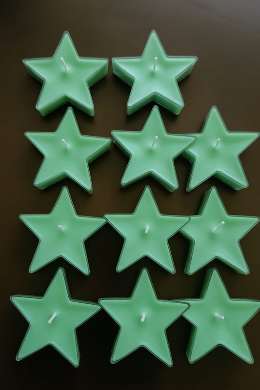 Star Acrylic Tea Light Candles -Set of 10