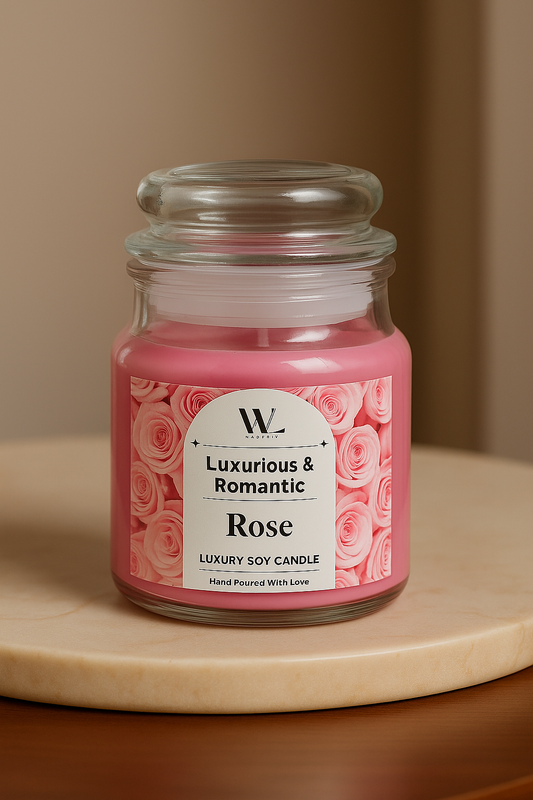 Rose Jar Candle – Romantic Floral Glow