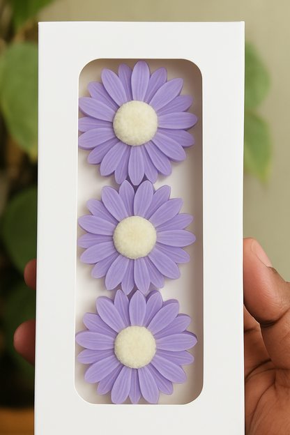 Daisy Flower Candles-Set of 3