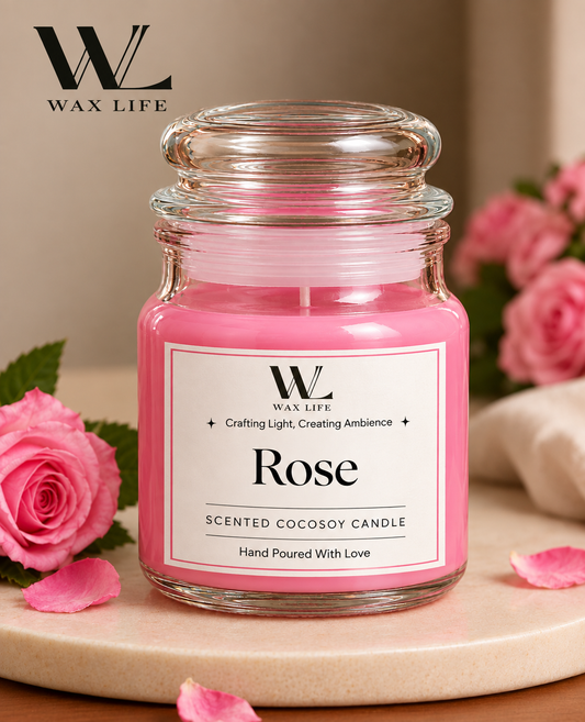 Rose Jar Candle – Romantic Floral Glow