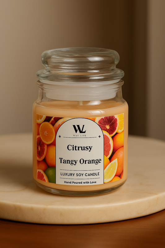 Tangy Orange Jar Candle – Fresh Citrus Scent