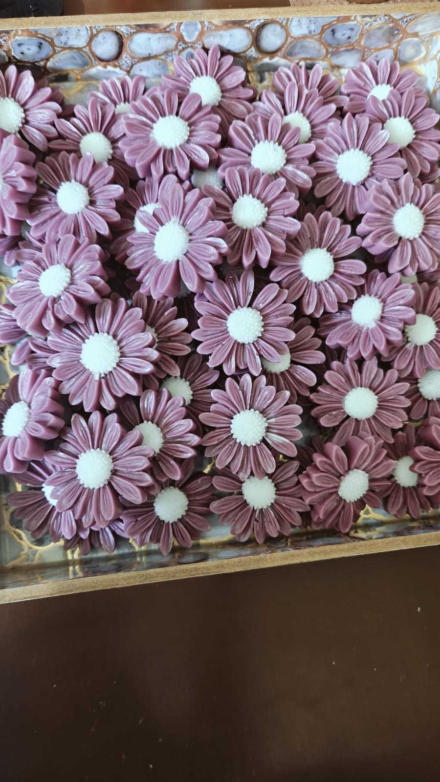 Daisy Flower Candles-Set of 3
