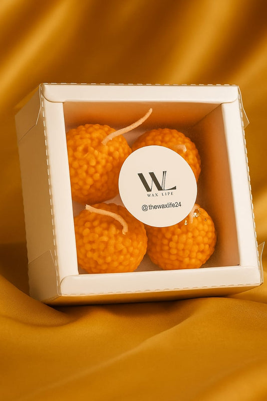 Scented Laddu Candle Set of 4  | Made in India 🇮🇳